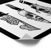 Horrormessen, tekenwerkstijl - afdrukken poster (Hoek)