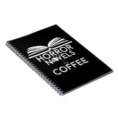 Horrorromans en koffie notitieboek (Rechterzijde)