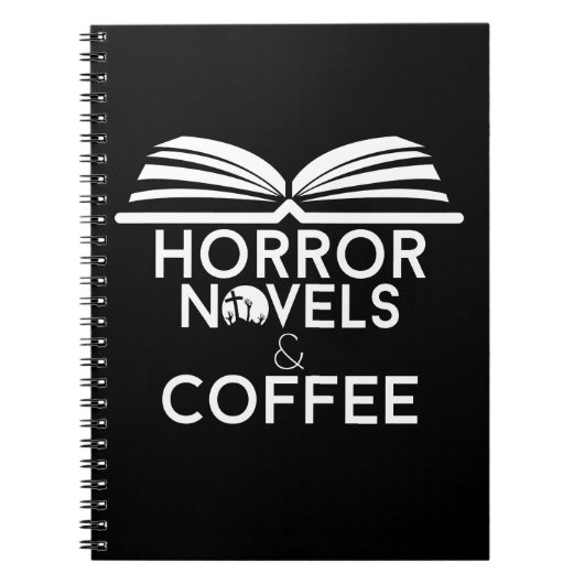 Horrorromans en koffie notitieboek (Voorkant)