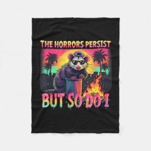 Horrors blijven bestaan maar ik ook Funny Racoon O Fleece Deken