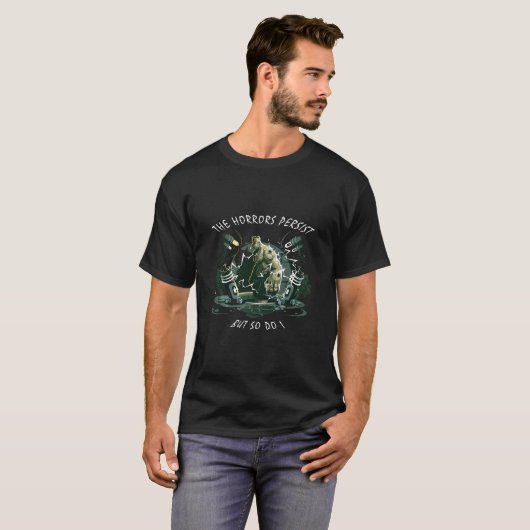 Horrors duren voort t-shirt (Voorkant volledig)
