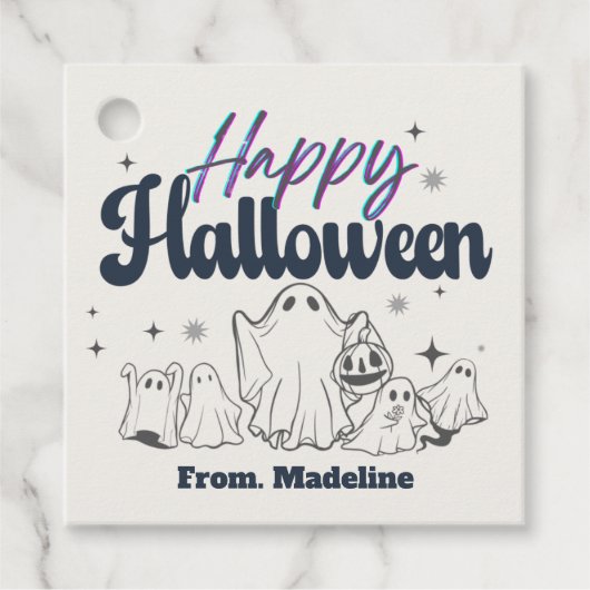 Horrors nacht leuke Halloween feestuitnodigingen Bedankjes Labels (Voorkant)