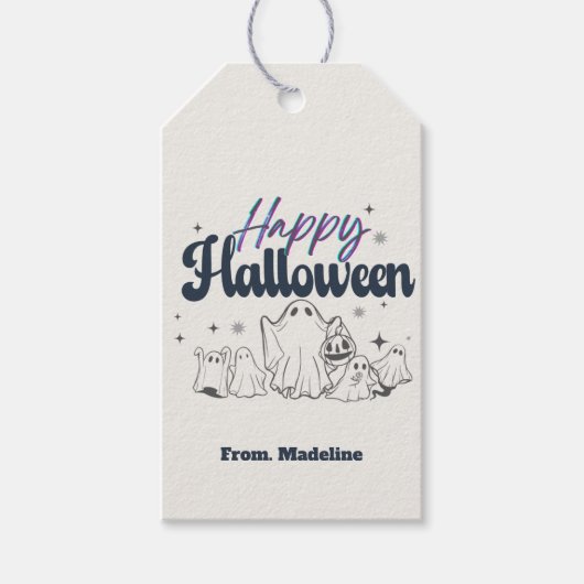 Horrors nacht leuke Halloween feestuitnodigingen Cadeaulabel (Voorkant)