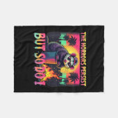 Horrors Persist But So Do I Funny Racoon Ossum Ske Fleece Deken (Voorkant (Horizontaal))