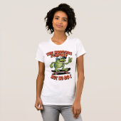 Horrors Persist Frog Skateboard Existential Humor T-shirt (Voorkant volledig)