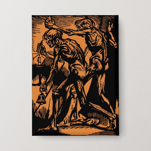 Horrors Van Dode Mijnwerkers Voor Halloween Button (Voorkant)