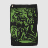 Horrors Van Dode Mijnwerkers Voor Halloween Golfhanddoek (Voorkant)