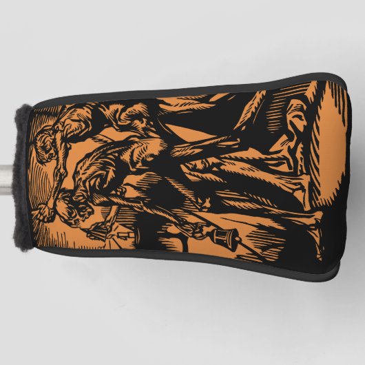 Horrors Van Dode Mijnwerkers Voor Halloween Golfheadcover (Voorkant)