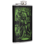 Horrors Van Dode Mijnwerkers Voor Halloween Heupfles (Rechts)