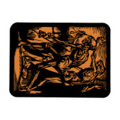 Horrors Van Dode Mijnwerkers Voor Halloween Magneet (Horizontaal)