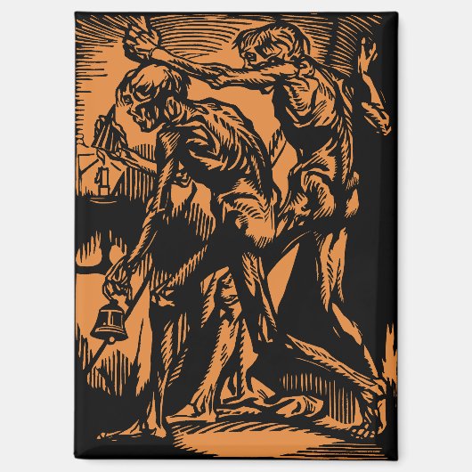 Horrors Van Dode Mijnwerkers Voor Halloween Magneet (Voorkant)