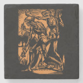 Horrors Van Dode Mijnwerkers Voor Halloween Stenen Onderzetter (Voorkant)