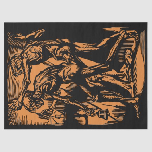 Horrors Van Dode Mijnwerkers Voor Halloween Tissuepapier (Voorkant)