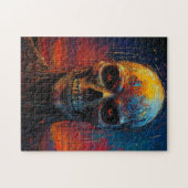 Horrorskelet kleurrijke wereld legpuzzel (Horizontaal)