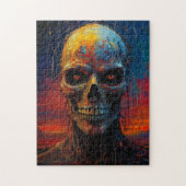 Horrorskelet kleurrijke wereld legpuzzel (Verticaal)