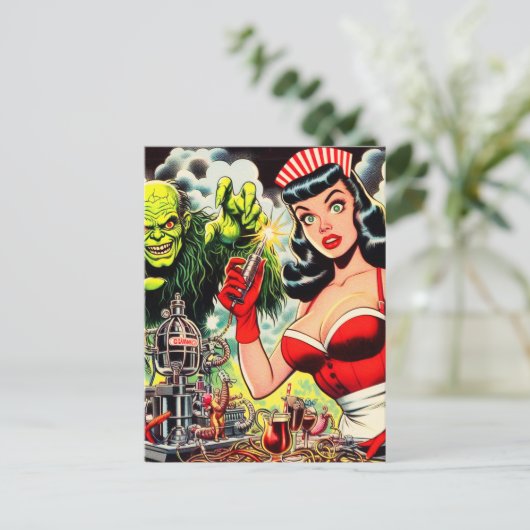  horrorstrips briefkaart (Staand voorkant)