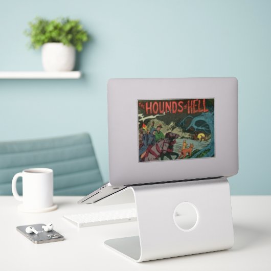 horrorstrips | Noordelijke strips 7 Sticker (Laptop op bureau)