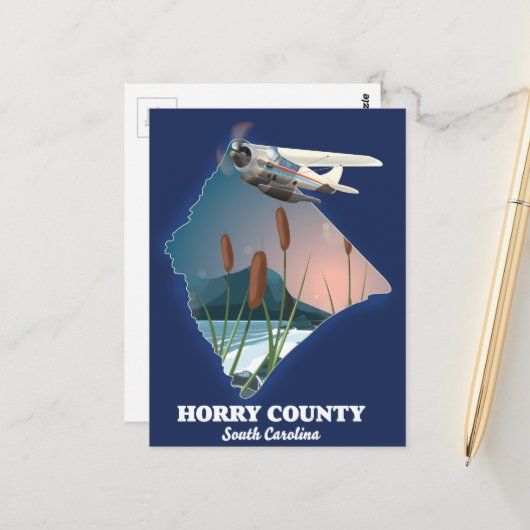 Horry County South Carolina Briefkaart (Voorkant / Achterkant in situ)