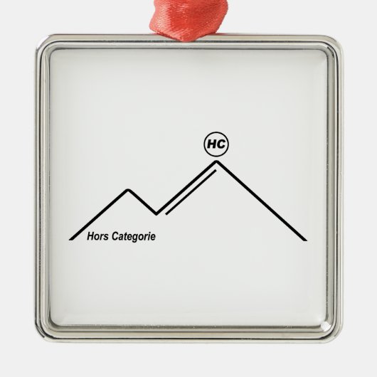 Hors Categorie Bergbeklimmen Fietsen Metalen Ornament (Voorkant)