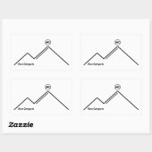 Hors Categorie Bergbeklimmen Fietsen Rechthoekige Sticker (Vel)