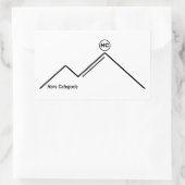 Hors Categorie Bergbeklimmen Fietsen Rechthoekige Sticker (Tas)