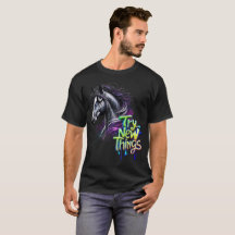 Hors T-shirt mannen ruiter paarden leven