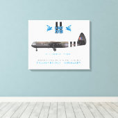 HORSA GLIDER - PEGASUS BRIDGE CANVAS AFDRUK (Insitu (Houten vloer))