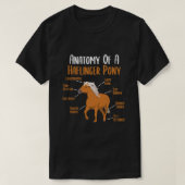 Horsanatomie van een haflinger-Pony-haflingerpaard T-shirt (Design voorkant)