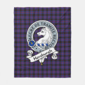 Horsburgh Clan Badge Tartan Pset Fleece Deken (Voorkant)
