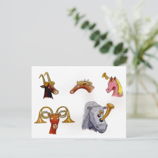 Horsdieren Briefkaart (Staand voorkant)