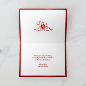 Horse 2026 Photo Chinese Lunar New Year Red Yellow Feestdagen Kaart (Binnen)