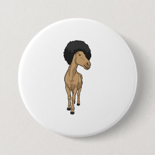 Horse Afro Ronde Button 7,6 Cm