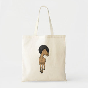 Horse Afro Tote Bag