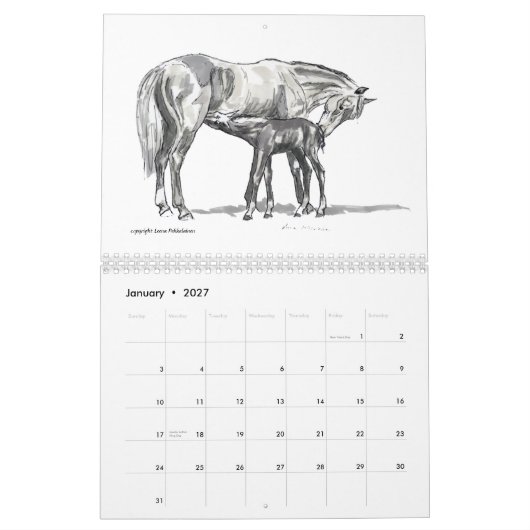 Horse agenda kalender (Jan 2027)