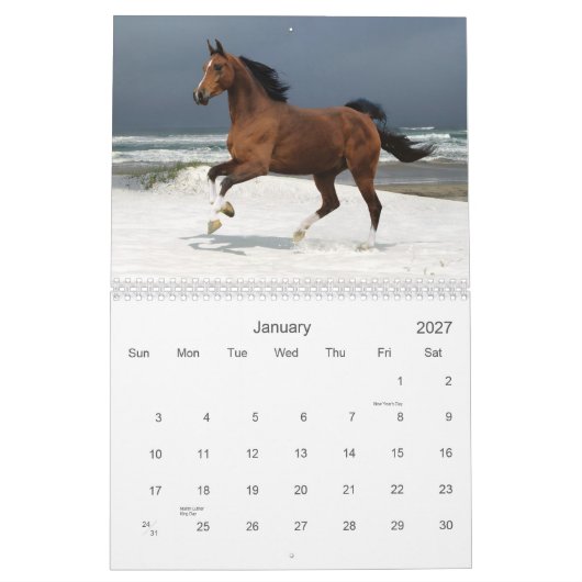 Horse agenda kalender (Jan 2027)