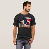 Horse American Flag Unisex T-Shirt (Voorkant volledig)