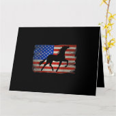 Horse American Flag USA Patriotic Horseback Riding Kaart (Gele Bloem)