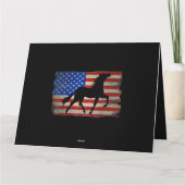 Horse American Flag USA Patriotic Horseback Riding Kaart (Achterkant)