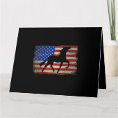 Horse American Flag USA Patriotic Horseback Riding Kaart (Voorkant)