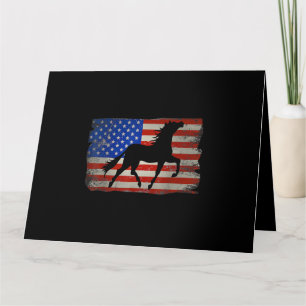 Horse American Flag USA Patriotic Horseback Riding Kaart