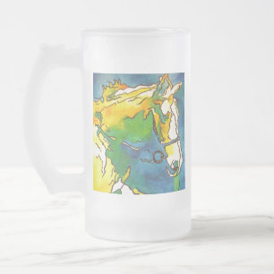 "Horse and Bridle Colorful Black Outline Art" #ho Matglas Bierpul
