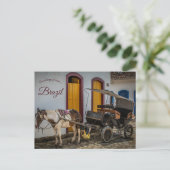 Horse and Buggy in Brazil Briefkaart (Staand voorkant)