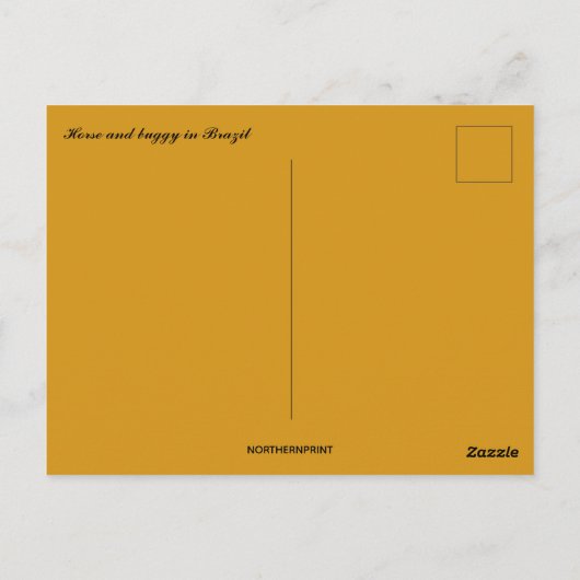 Horse and Buggy in Brazil Briefkaart (Achterkant)