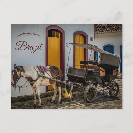 Horse and Buggy in Brazil Briefkaart (Voorkant)