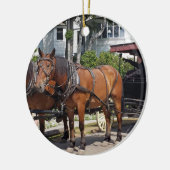 Horse and Carriage on Mackinac Island MI Keramisch Ornament (Links)