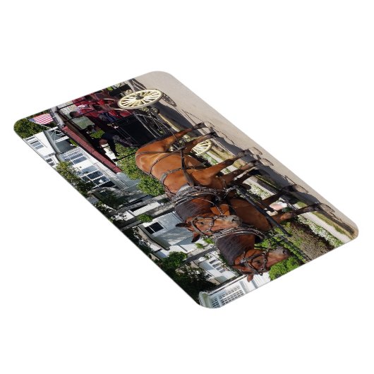 Horse and Carriage on Mackinac Island MI Magneet (Rechterzijde)