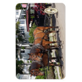 Horse and Carriage on Mackinac Island MI Magneet (Verticaal)