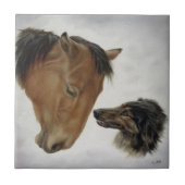Horse and Dog Tile Tegeltje (Voorkant)