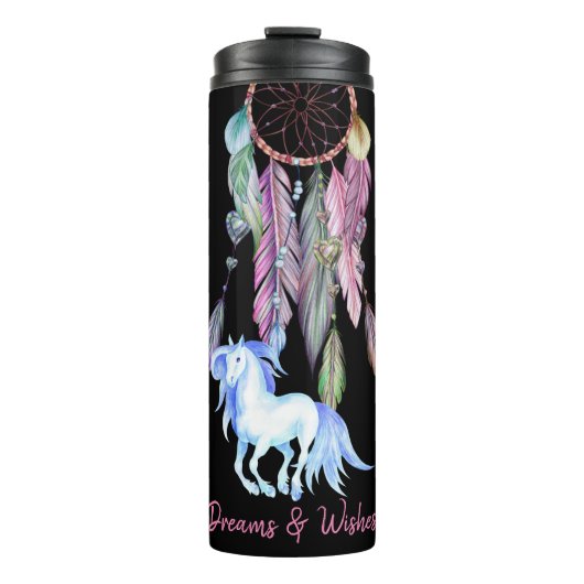 Horse and Dreamweaver ~ Dreams & Wishes BOHO Thermosbeker (Voorkant)