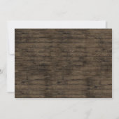 Horse and Flowers Rustic Wood Foto van Birthday Kaart (Achterkant)